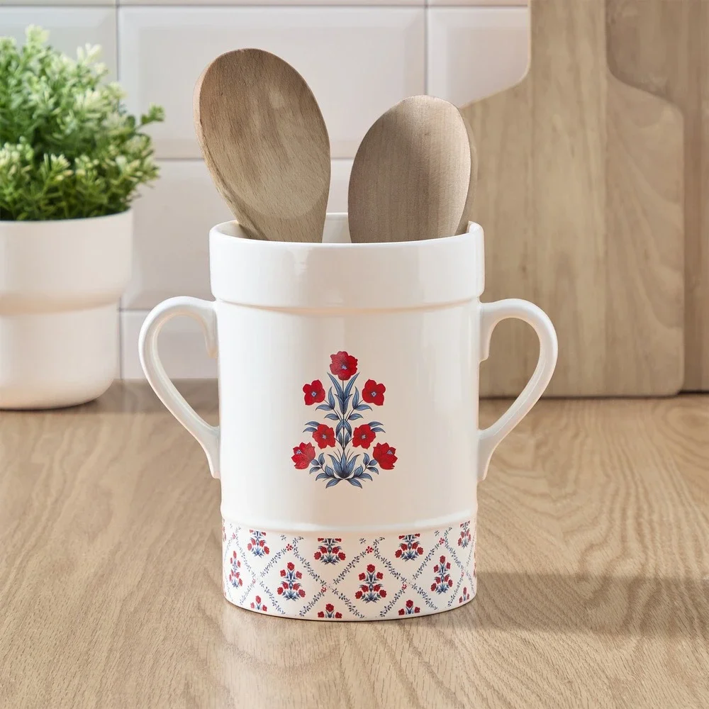 My Texas House Poppy Trellis Utensil Crock, Red Blue‎ - Walmart 2026
